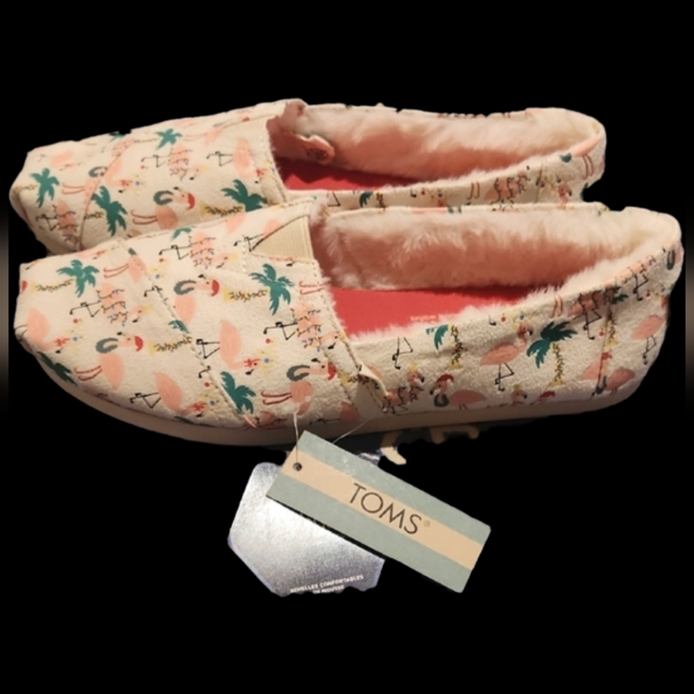 TOMS Women's Tropical Flamingo Slippers